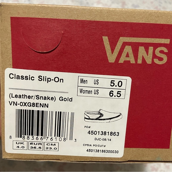 Vans Leather/Snake Pattern Slip-Ons - Picture 11 of 11